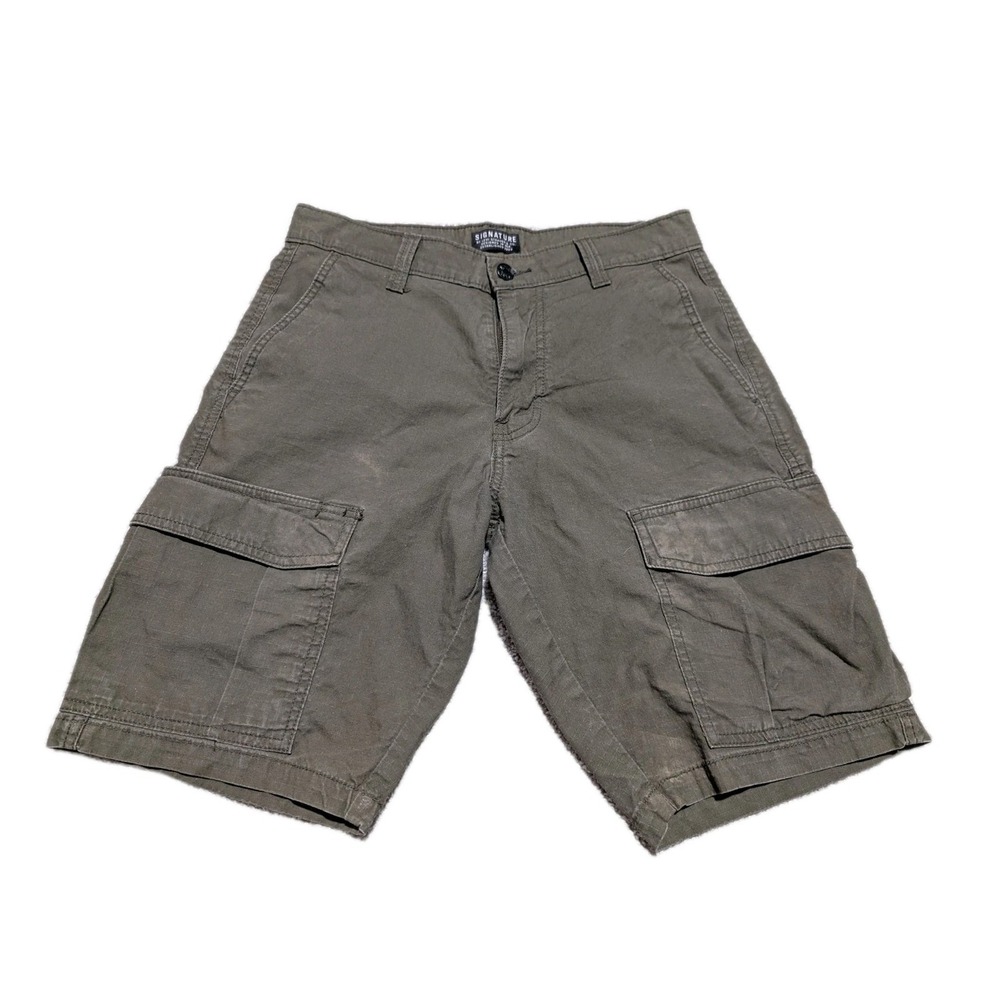 Levi Strauss & Co. Men's Green Olive Cargo Shorts‎ Size 28 Pockets